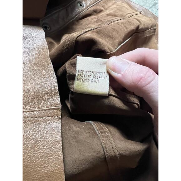 Alan Michael Leather Heartneck Jacket Brown‎ Fitted Size S Rare $1200 MSRP - Picture 7 of 9